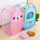 Laundry Bag PopUp Washing Foldable Laundry Basket Bag Mesh Hamper Storage*
