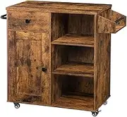 Storage Rack Kitchen Island Storage Cabinet with Drawer Stroller Kitchen Cart with Spice and Towel Rack Saving Space Trolley on Wheels
