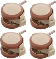 ERINGOGO 4pcs Crib Casters Caster Wheels Furniture Wheels for Bed Walker Wheels Replacement Wheels for Office Chair Rolling Chair Wheels Replacement Bed Casters Stroller Wheels Rubber Beige