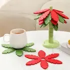 1/4Pcs Heat-insulating Cup Coaster Set Rubber Placemats for Home Kitchen