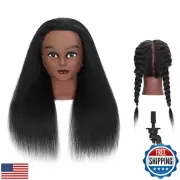 18 Inch 100% Real Hair Mannequin Head Training Head Manikin Cosmetology Doll