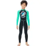 Nevenka Boys One Piece Long Sleeves Swimsuit-Green