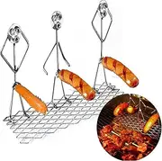 Hot Dog/Marshmallow Steel Roasters Novelty Women Men Shaped Stainless Steel Camp Fire Roasting BBQ Stick Steel BBQ Forks for Fire Pit (3guys)