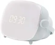 Wake up Light Alarm Clock Lamp, Creative TV Night Light with Sunrise Simulation, LCD Adjustable Lighting Time & Brightness-Blue Gray