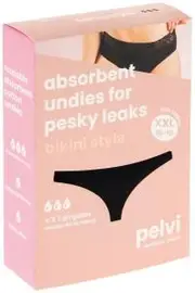 PELVI Leakproof Underwear Bikini Black XXL