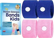 SZSTYYP Motion Sickness Bands for Kids, Travel Sickness Relief Wristbands, Anti-Nausea Wristbands for Car Sickness(Pink and Blue)