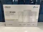 3 Pack **NEW** TP-Link Deco Wi-Fi 7 BE14000 Tri-Band Mesh Whole Home WiFi System