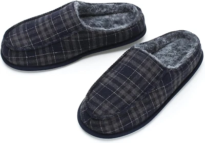 Men'S House Slippers, Cozy Non-Slip Home Shoes, Warm Comfy Indoor Outdoor Moccas