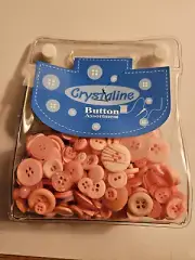 CRYSTALINE Button Assortment Mix 009 For Sewing and Crafts Pink NEW