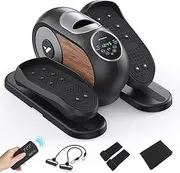 MERACH Under Desk Elliptical Machine for Home, Stepper Ellipse Leg Exerciser for Seniors with 12 Adjustable Speed Quiet & Portable Seated Exerciser with Remote Control & Non-Slip Pad Cross Rainer