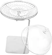 ULTECHNOVO Round Cake Platter with Clear Lid Stylish Pastry Display for Parties and Weddings Convenient Serving Tray for Desserts and Snacks for Food Presentation