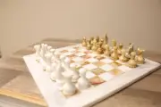 High Quality Marble Chess set board and figures (16x16 inch board) (WM/GO)