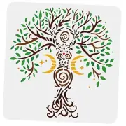 Tree of Life Stencils 11.8x11.8 inch Plastic Moon Star Paint Stencil Reusable