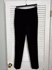 Halogen Career Pants Women Juniors Size 0 Black Straight Leg Flat Front