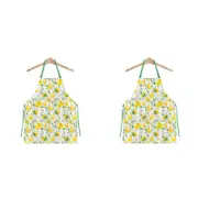 2PK Gibson Gifts Lemon Grove Cotton Kitchen Apron Cooking/Baking One Size
