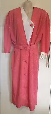 NWT Vintage Retro Miss Selfridge Big Shoulder padded 1980’s 80’s Dress Size 12