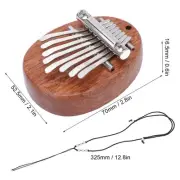 Mini Thumb Piano Solid Wood Wear Resistant Portable Wonderful Sounds Kalimba L2S