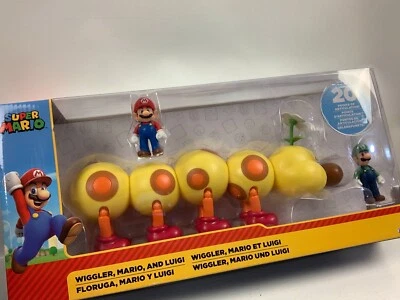 Wiggler Figure Multipack with Mario & Luigi Nintendo Super Mario Jakks READ