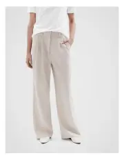 [Unison] Tailored Wide Leg Pant in Stone