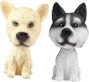 Toddmomy 2pcs Cute Shaking Head Dog Models for Car Dashboard Fun Bobblehead Ornaments Adorable Vehicle Decorations Easy Installation Car Accessories for Interior Charm