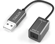 Cubilux USB A SPDIF Input Adapter for PC [Stereo Recording ONLY, NOT for Playing Audio] USB Optical Line-in Dongle, Toslink to USB Receiver, USB A SDPIF RX Interface Suitable for Laptop Computer