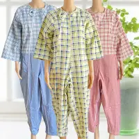 在飛比找蝦皮購物優惠-日本進口癱瘓臥床老人易穿易脫連體衣病人全開式護理服一片式睡衣