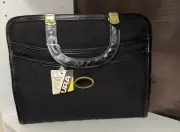 NOS/NWOT: Vintage Black DU PONT Fiber & Patent Leather Bag
