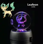 3D Crystal Ball Foxs Evolution 9pc/set Figure Engraving Crystal Model Led Light