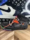 Nike Air Force 1 Mid x Off White Black Clear/Black US Size 12.5 Style DO6290-001