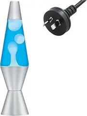 14.6" Inch Lava Lamp with Au Plug, Relaxing Liquid Motion Lamp with Turquoise Wax in Blue Liquid, Relaxing Night Light Home Decor Living Room Office Bedroom Lamp for Adults and Child Blue