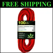 Moisture Resistant 100ft Extension Cord with Lighted End – Perfect for Outdoors
