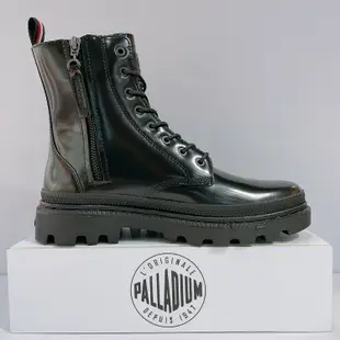 PALLADIUM 男女款 黑色 經典 牛皮 法式 軍靴 77204-010