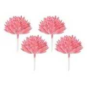 4Pcs Artificial Succulents Picks Faux Succulent Fake Succulent Plants Red