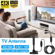 Portable TV Antenna Digital Aerial Ariel 300Mile Range Outdoor Indoor with Base