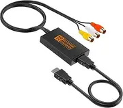 AV to HDMI Converter, AV to HDMI, Composite CVBS to HDMI Adapter Support 1080P Supporting PAL/NTSC for TV/PS2/PS3/ STB/Xbox VHS/VCR/Blue-Ray DVD Players