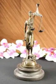 Blind Justice by Mayer Solid Bronze Collectible Sculpture Statue Art Figurine