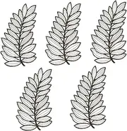 Beatifufu 5Pcs Floral Embroidered Clothing Patches Sew Applique for DIY Fashion Decoration Unique Leaf and Flower Design for Bags and Garments Repair