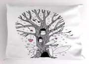 Illustration Pillow Sham Decorative Pillowcase 3 Sizes for Bedroom Decor