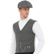 Mens Licensed Peaky Blinders Fancy Dress Waistcoat & Hat Set 1900s by Smiffys