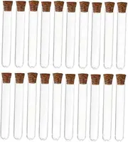 50pcs Plastic Test Tube Storage for Salt Bath Salt Beads Candy Reusable Cork Stopper