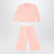 [Il Gufo] Apricot-coloured set in cotton fleece 12 M Orange