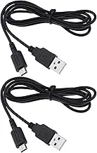 EMSea 2Pcs USB Power Charger Cable Cord Replacement Compatible with Nintendo DS Lite/NDSL USB Data Power Charging Cable 1.2M Black