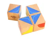 Tooky Toy Kids/Toddler Interactive Wooden Block Pattern 4cm Learning Puzzle 18m+