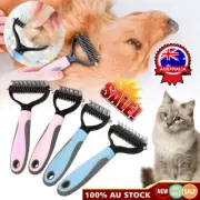 Dog Pet CatCFur Dematting Grooming Deshedding Trimmer Tool Comb Brush Size S/L F