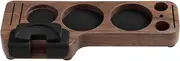 Joyeee Wooden Espresso Tamping Station, Portafilter Tamping Stand Espresso Coffee Organizer Box Fit for Storage 51, 53, 58MM Espresso Tamper Mat Portafilter Holder, (Accessories not included)