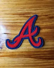 5" Atlanta Braves A - chenille and embroidered iron on patch. No sewing needed.