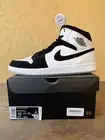 New ebay Authentic Nike Air Jordan 1 Mid SE Diamond 13 DH6933-100 White Black