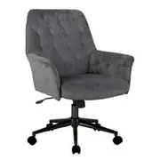 Goodwin Premium Velvet Fabric Executive Office Work Task Desk Computer Chair - Charcoal