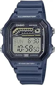 [Casio] WS1600H-2A Blue Band Unisex Adult Digital Watch, Grey Dial, 45 × 42.1 × 12.5 mm