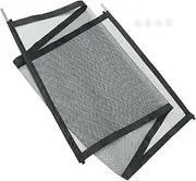 HOMOBABE 1Pc Portable Safety Gate No Drilling Black Separation Net Protective Fence for Stairs Indoor Use Durable Easy Installation Pet Barrier Safety Gate